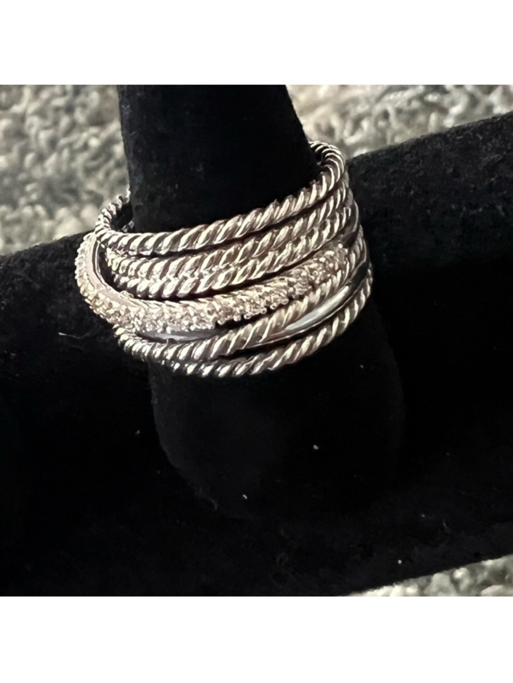 David Yurman crossover ring w authenticity size 7